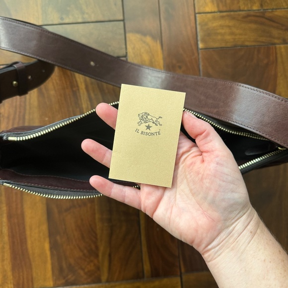 Il Bisonte Oliveta Leather Hobo Bag Caffe - Picture 3 of 14